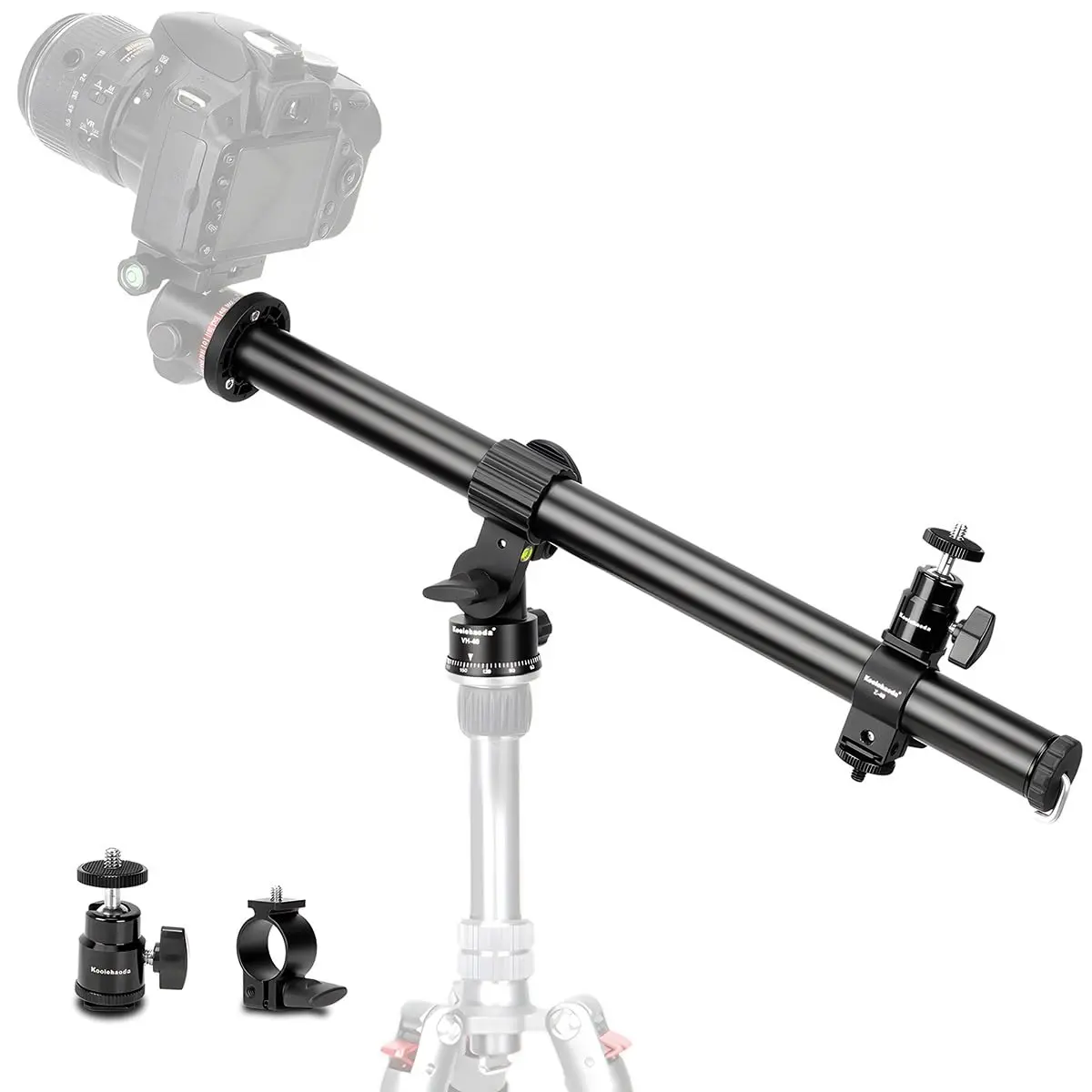 16.5" Tripod Extension Arm Horizontal Centre Column Boom 28mm Tube With 360° Rotatable Rotating Base For Overhead Photography  Macro Load Up To 22lbs