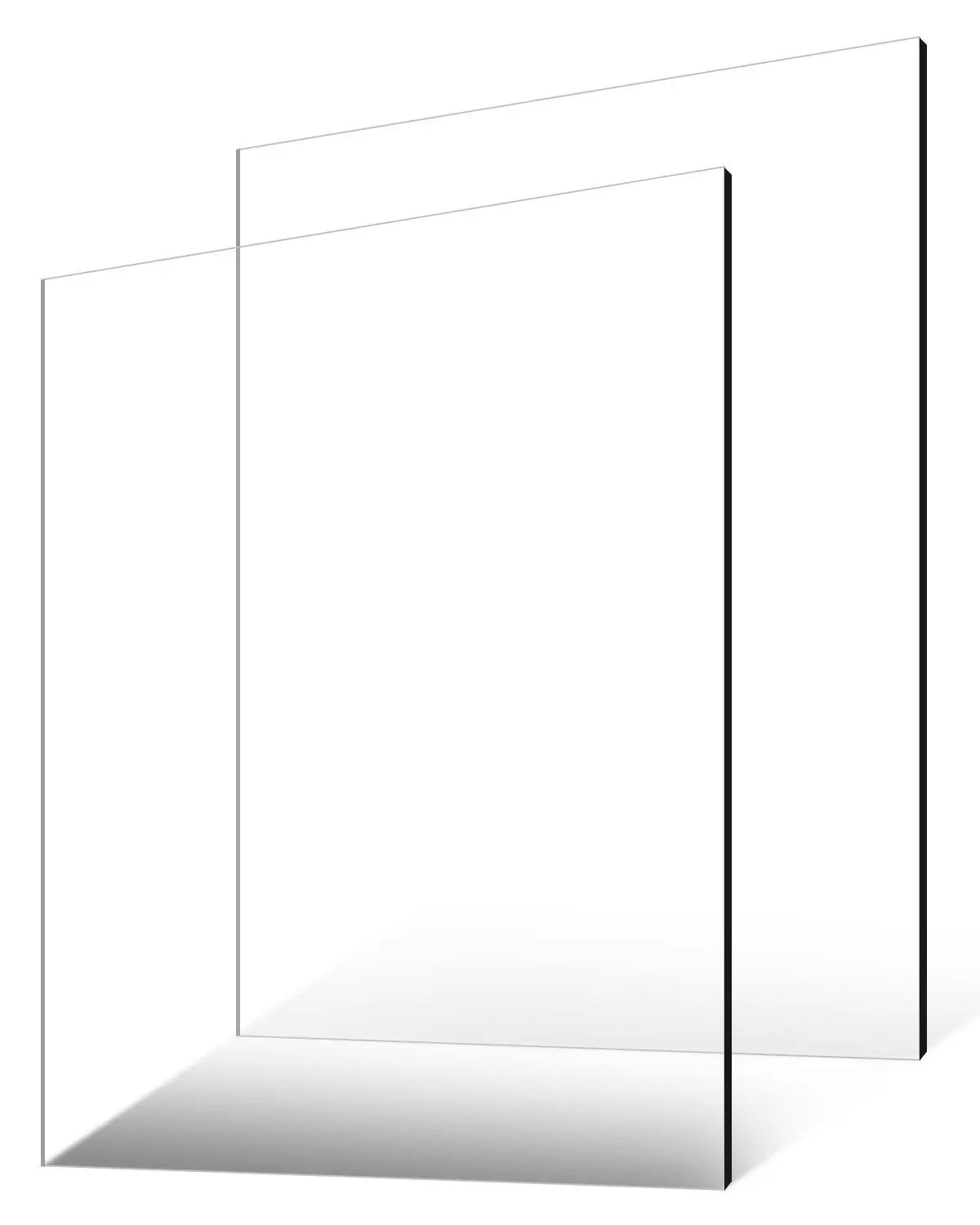 VEVOR Plexiglass Acrylic Sheet,  2-Pack Plastic Sheets, 24 x 36 Inch 1/4 Inch Thick Clear Plastic Cast Transparent Glass for Crafting Projects, Replacement Picture Frame Glass, DIY Display, Easy to Cut