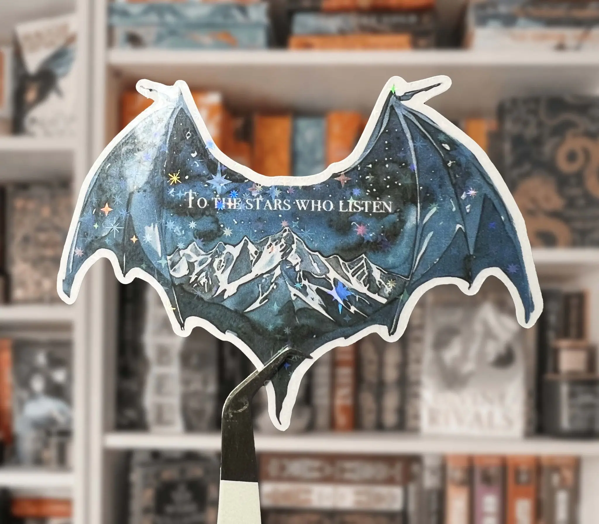 Rhysand 'To The Stars Who Listen' Bat Wing Watercolor Velaris Sticker