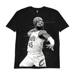 45 Donovan Mitchell Basketball Bleached Unisex Faded Black T-shirt, CAVS Tee, CAVS Shirt, Basketball
