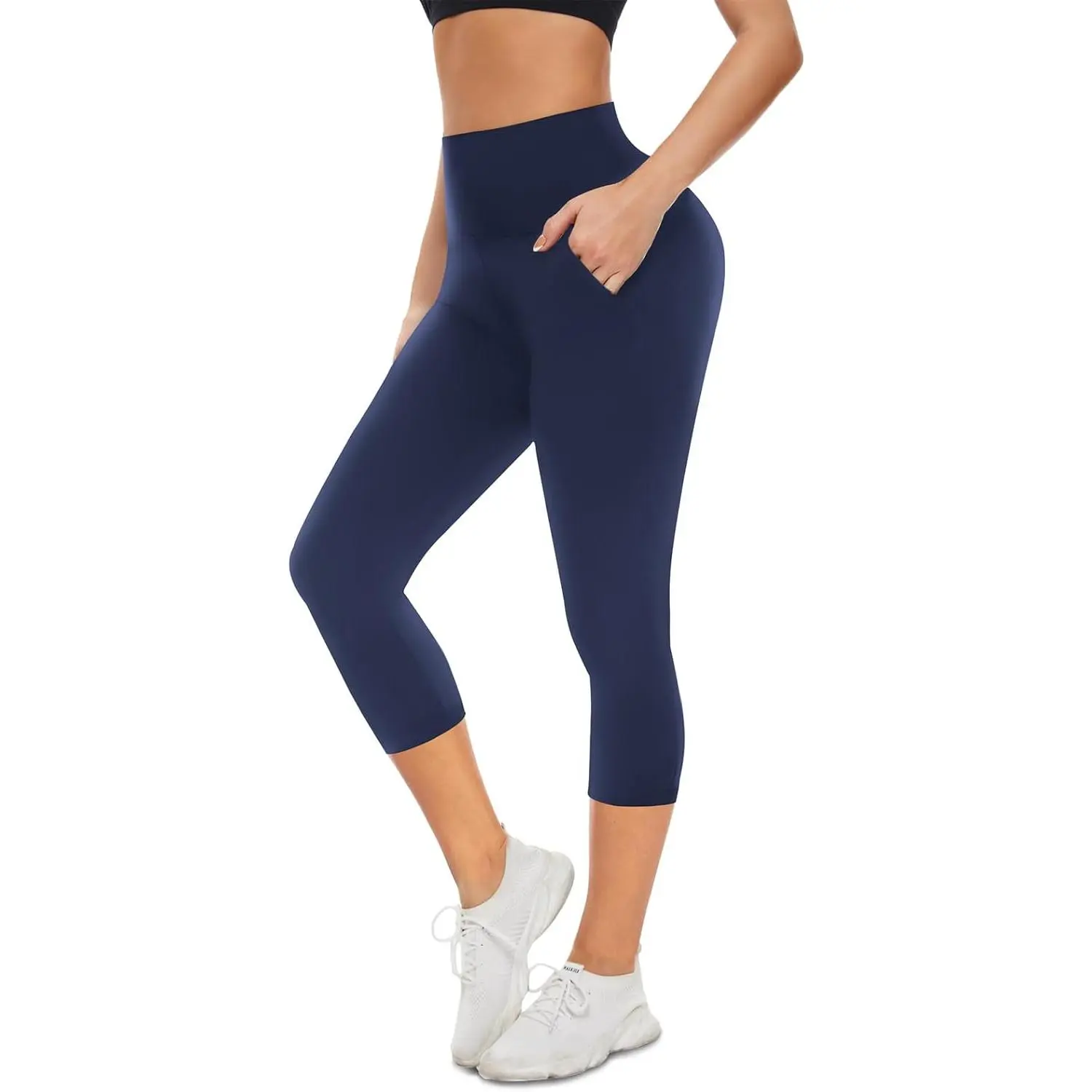 Leggings with Pockets for Women - High Waist Tummy Control Yoga Pants Running Gym Workout Dance Pants
