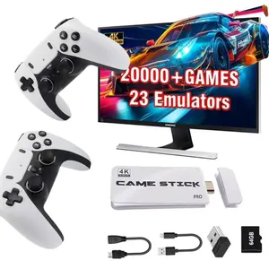 2025 New Retro Game Console,  Classic Video Games with 4K HDMI, 20,000+ Games and 19 Emulators, Upgraded Dual 2.4G Wireless Controllers 64GB