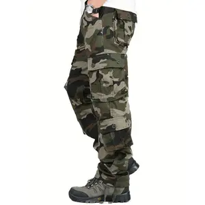 Mens Cargo Pants Camo Military Fatigue Pant Camouflage Hunting Combat Work Casual Pants Multi Pocket