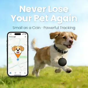 Live Pet Tracker(Android Only) F03-C Ultra-Thin Tracker for Google Find Hub – Bluetooth Locator Tag for Keys, Bags, Luggage & Bike, MFi Certified, Replaceable Battery, Long Battery Life SmartTracker