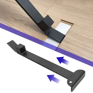 17 in A3 Steel Rustproof Professional Pull Back Hook, Floating Floor Installation Tool with Felt Pad, Wear-Resistant Pull Rod and Pry Bar for Laminate Flooring