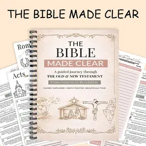 The Bible Made Clear Notebook | Guided Scripture Study Journal for Exploring the Old & New Testament, with Space for Verse Reflections, Personal Insights & Faith-Based Growth, Daily Guided Journal