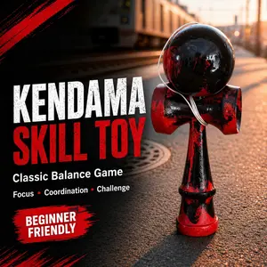 Classic Traditional Kendama Skill Ball, Hand Coordination and Balance Exercise Ball, Beginner Use, Suitable for Adult Fitness Balancing!