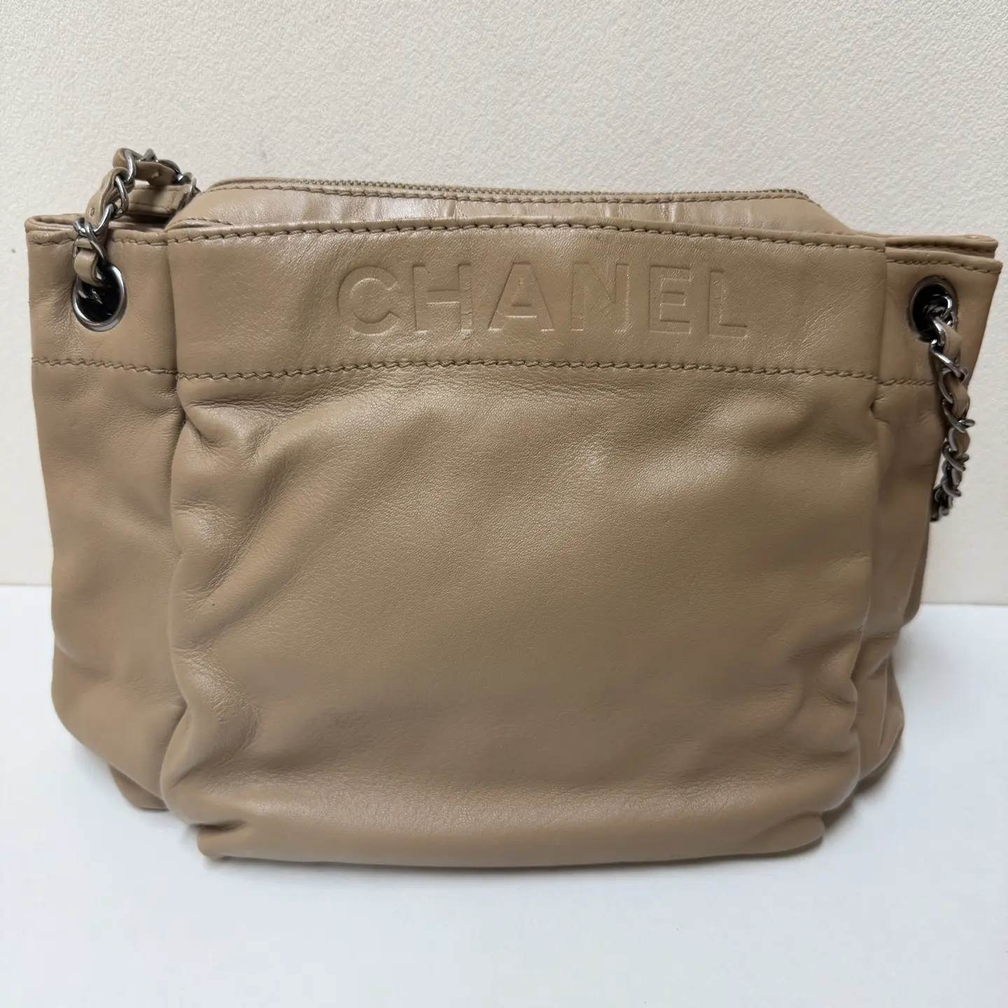 Pre-owned CHANEL Vintage Tote/Hobo + Shoulder Bag +Brown+ Luxury Bag | 22558