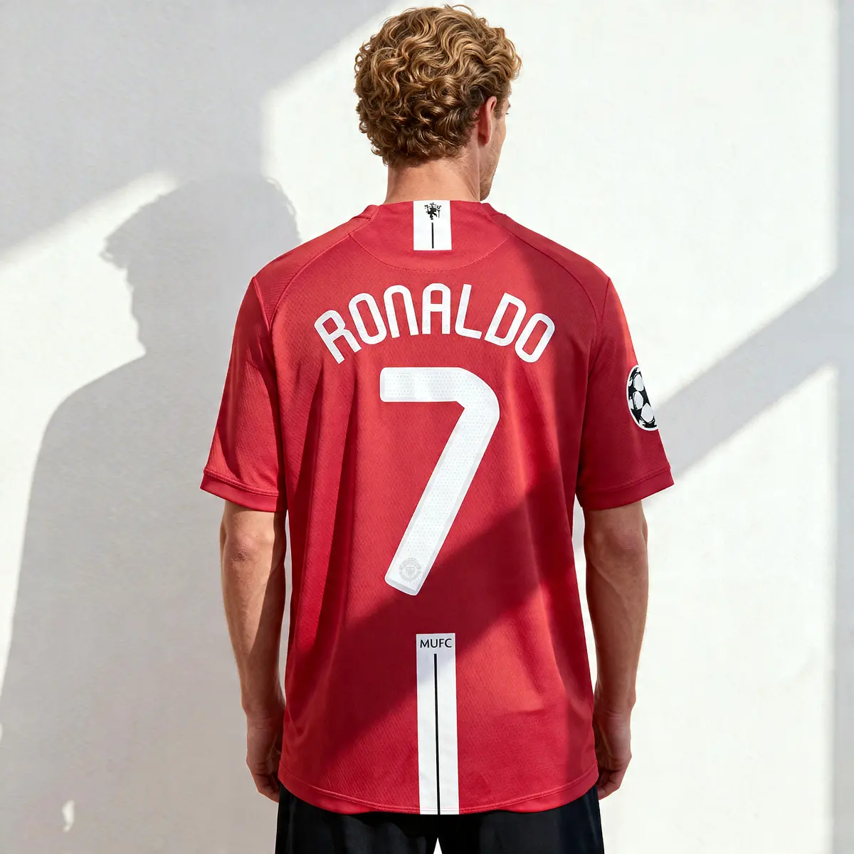 0708 Ronaldo 7 Home Long Sleeve Soccer Jersey Champions League