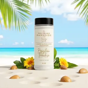 Brazilian Paradise Carpet and Upholstery Deodorizer, Tropical Scent Powder for Rugs and Textiles, 16 Oz