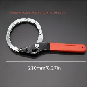 Compact stainless steel adjustable oil filter wrench - durable hand tool for car and motorcycle repair - perfect gift for mechanics and DIY enthusiasts - ideal for street motorcycles