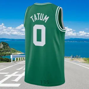 Jayson Tatum Men's Classic-Design Sleeveless stitched Basketball Jerseys green shirt 2025