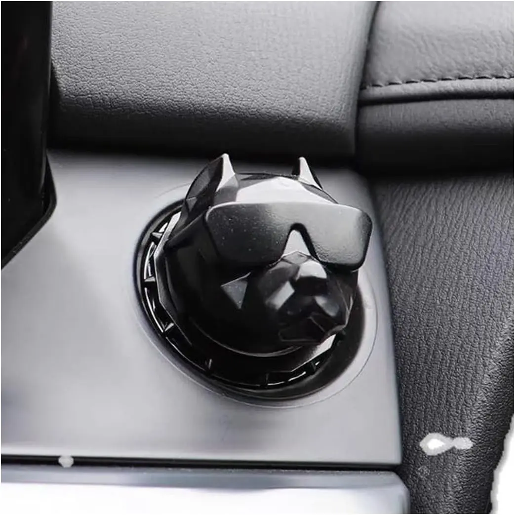 Car Push to Start Button Cover, Vehicle Interior Engine Ignition Switch Protection Button Cover Sticker,  Car One Button Start Stop Decorative Cover Universal for Car SUV Truck(Black)