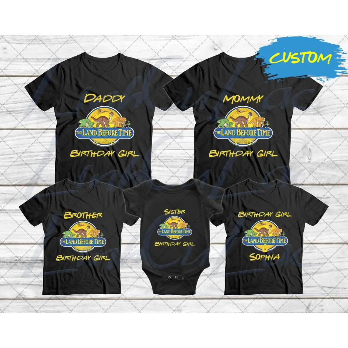 The Land Before Time Retro Logo Shirt, Family Custom Birthday Tee, Soft Feel, Classic Look, Looks Good, Feels Better