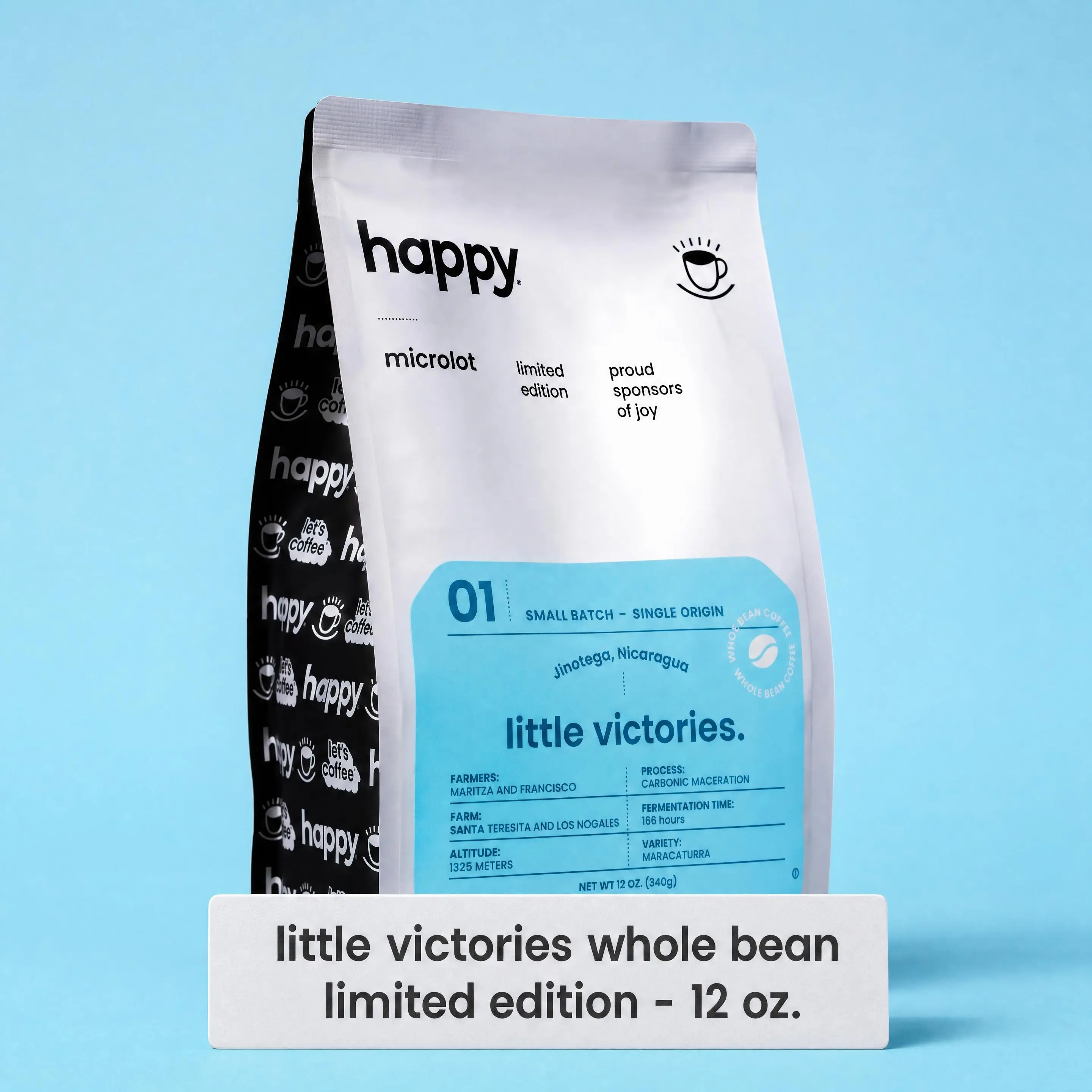 Happy Limited Edition Little Victories - Maracaturra Whole Bean Coffee - 12 oz