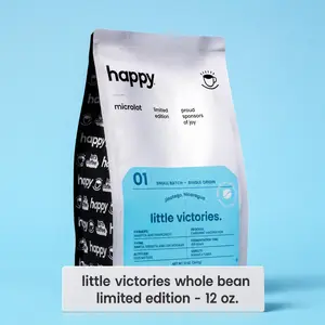 Happy Limited Edition Little Victories - Maracaturra Whole Bean Coffee - 12 oz Happy Limited Edition Little Victories - Maracaturra Whole Bean Coffee - 12 oz