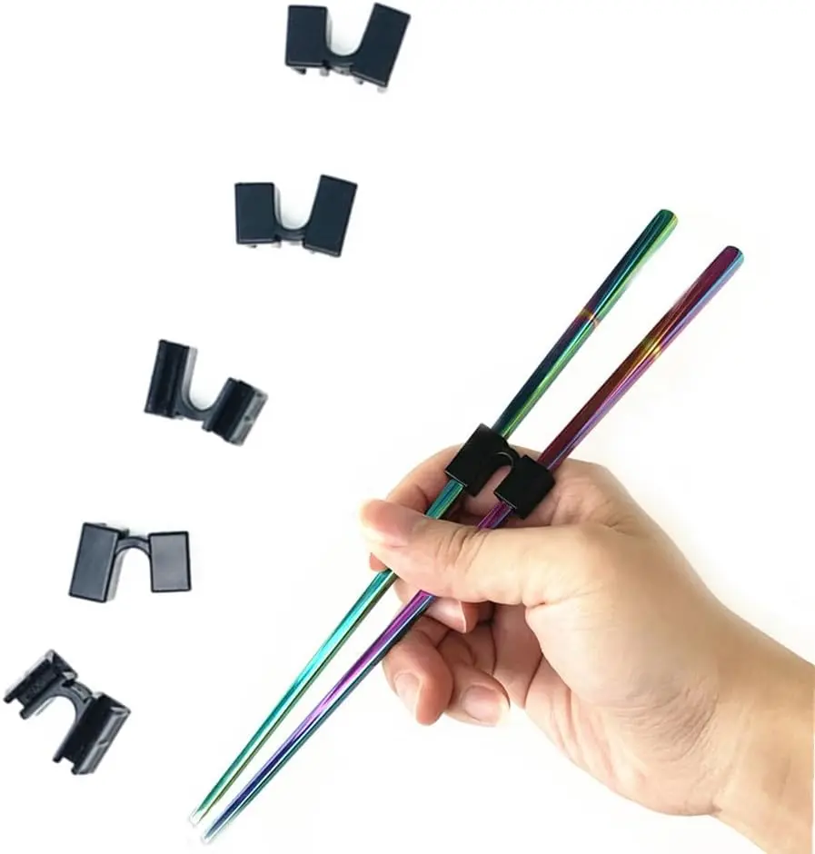 5 count  Chopsticks Helpers  Chopstick Hinges Connector, Practice Chinese Janpanese Chopstick Helper