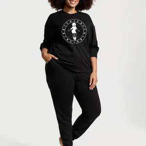 Thick Thigh Tribe Cozy Nights Set - Pajama Nightwear Casual Comfort pajama set Cotton night  gowns