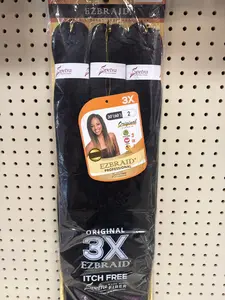 EZBRAIDS Original 3X Braid Hair - Premium Synthetic Fiber, Itch-Free, Hypoallergenic, Long-Lasting Braiding Hair for Stylish Looks