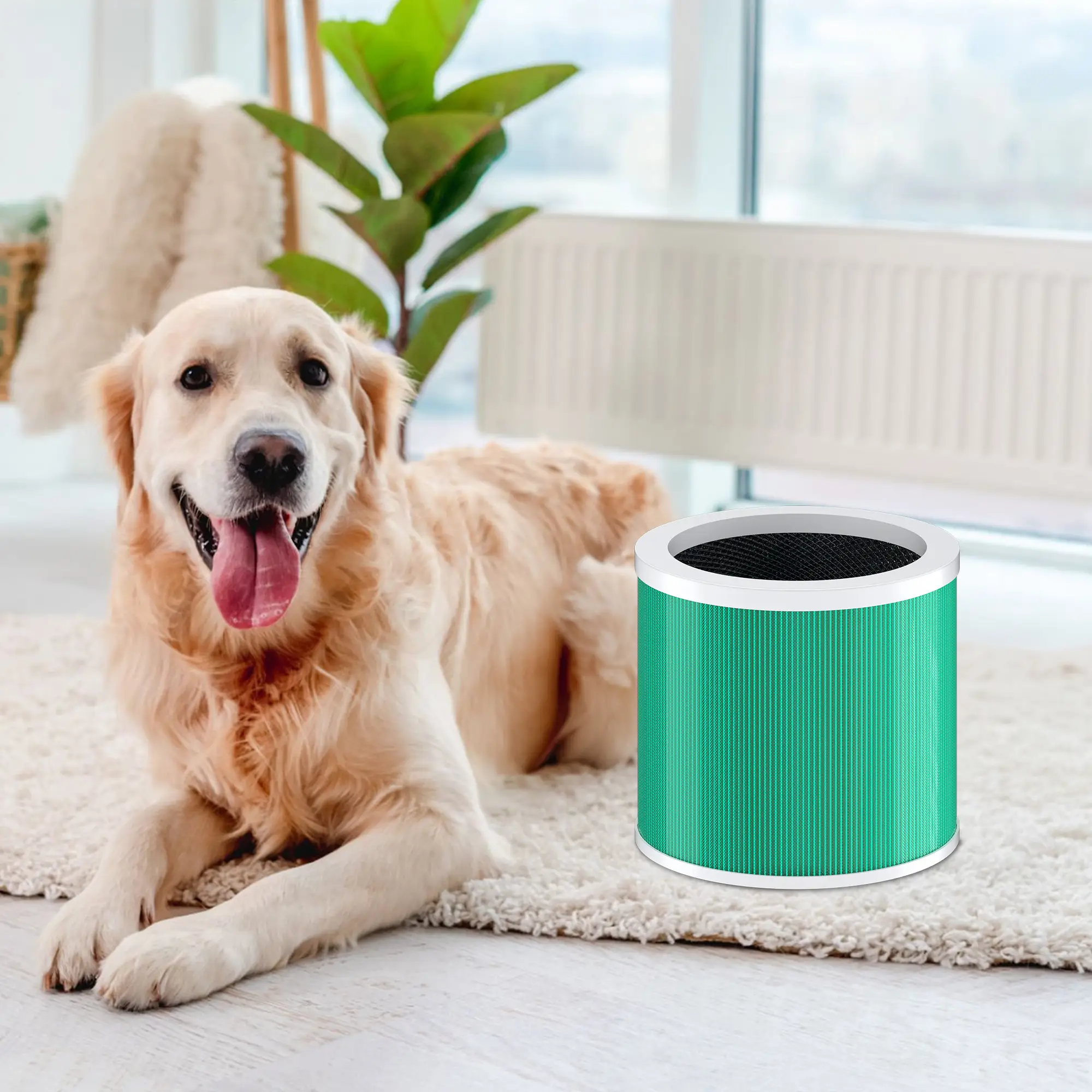 MORENTO HY1800 Genuine Air Purifier Replacement Filter, Ture HEPA Filter for Dust, Pet Dander, Smoke for HY1800 Air Purifer, 1 Pack