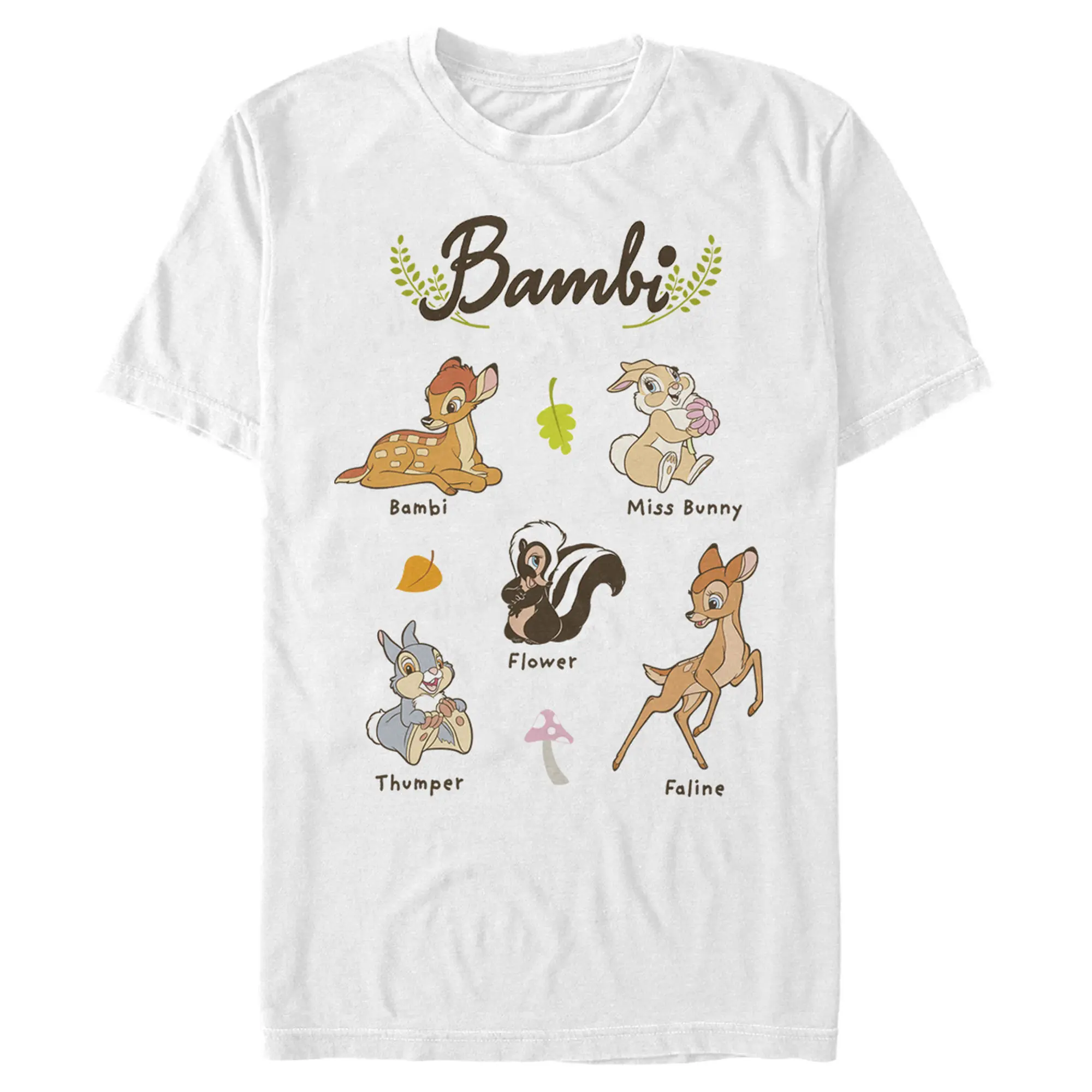 Men's Bambi Character Names T-Shirt