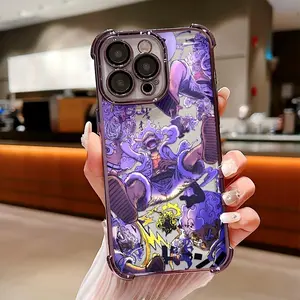 O-Ones P-s Anime L-Luffys Cartoon Cool Purple Glow Pattern Phone Case Suitable for iPhone 17,16,15,14,13,12,11,Pro,Max,Plus Phone Cover