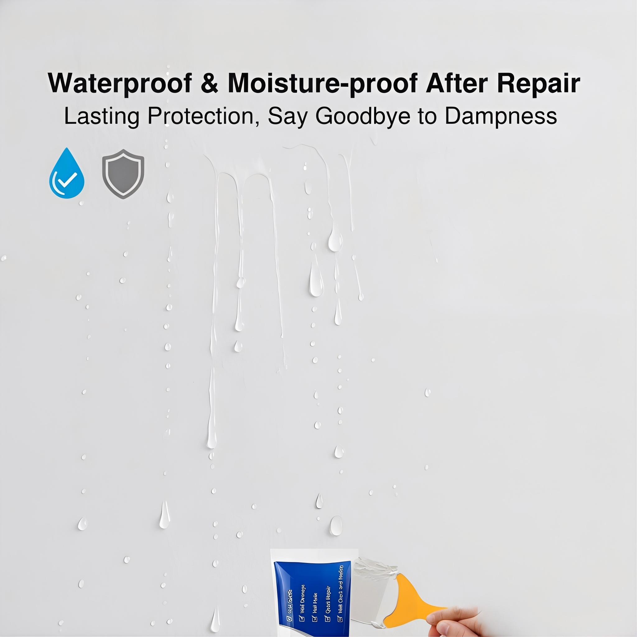 250g Quick Dry Wall Repair Paste, Drywall Patch Crack Filler, Waterproof Heavy Duty Wall Mending Agent, Multi-Purpose Concrete Repair Compound for Home Wall Repair White Spackle Kit