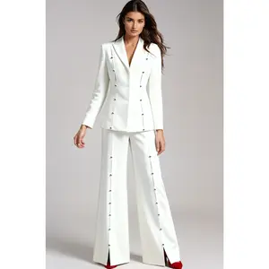 Zendaya White Blazer Pants Set (Pantsuit)