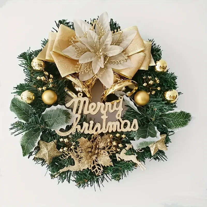 Festive Christmas Wreath Decorations, Faux Flower Wreath, Holiday Home & Room Arrangement, Add Joy & Cheer to Any Space, Perfect for Seasonal Celebrations