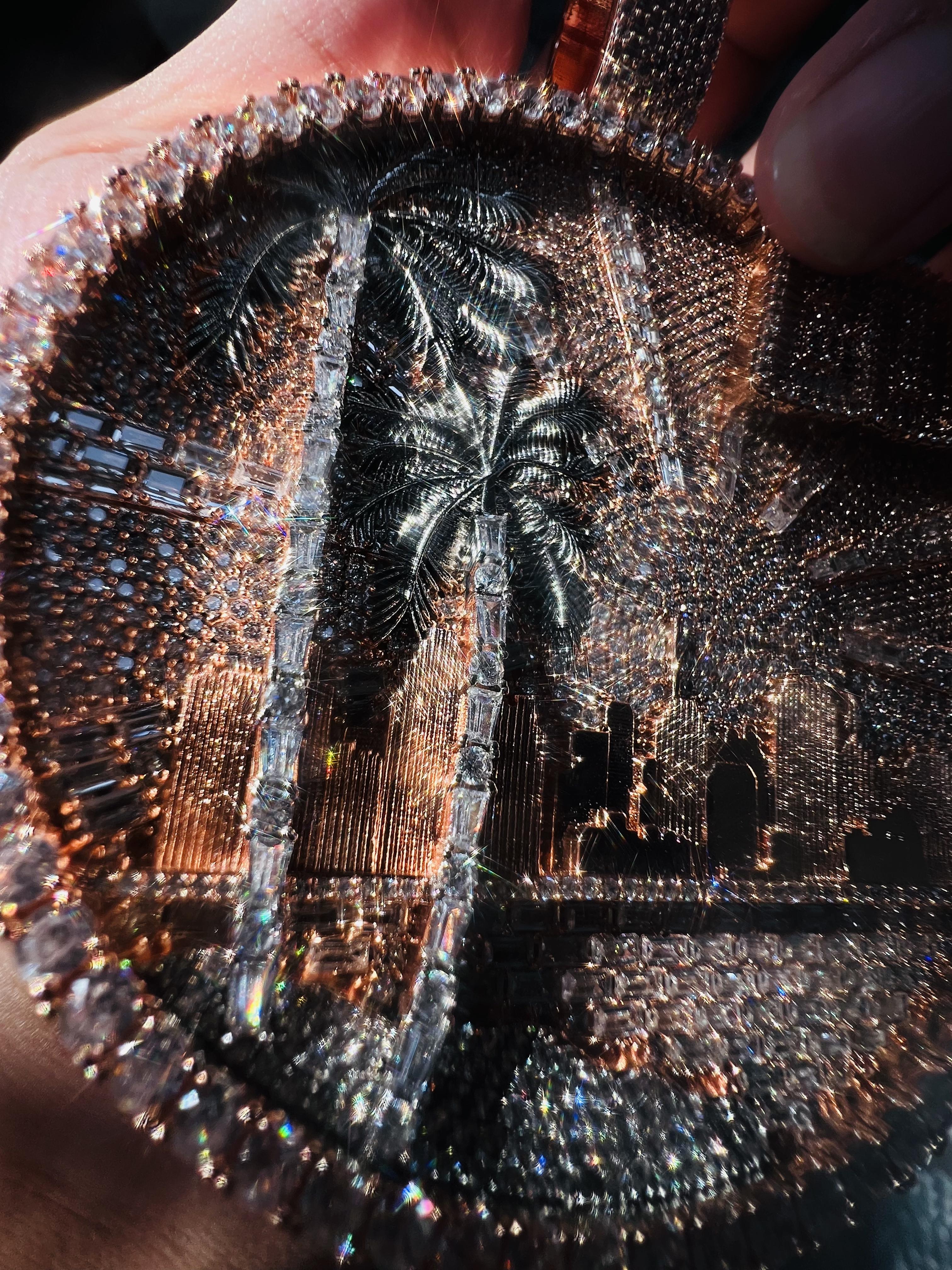 Customized Cold Palm Tree Medal Champion Hip Hop Premium Pendant, High Charm Style Champion Luxury Hip Hop Pendant Jewelry, Gifts for Family and Friends, Easter and Thanksgiving Anniversary Gifts