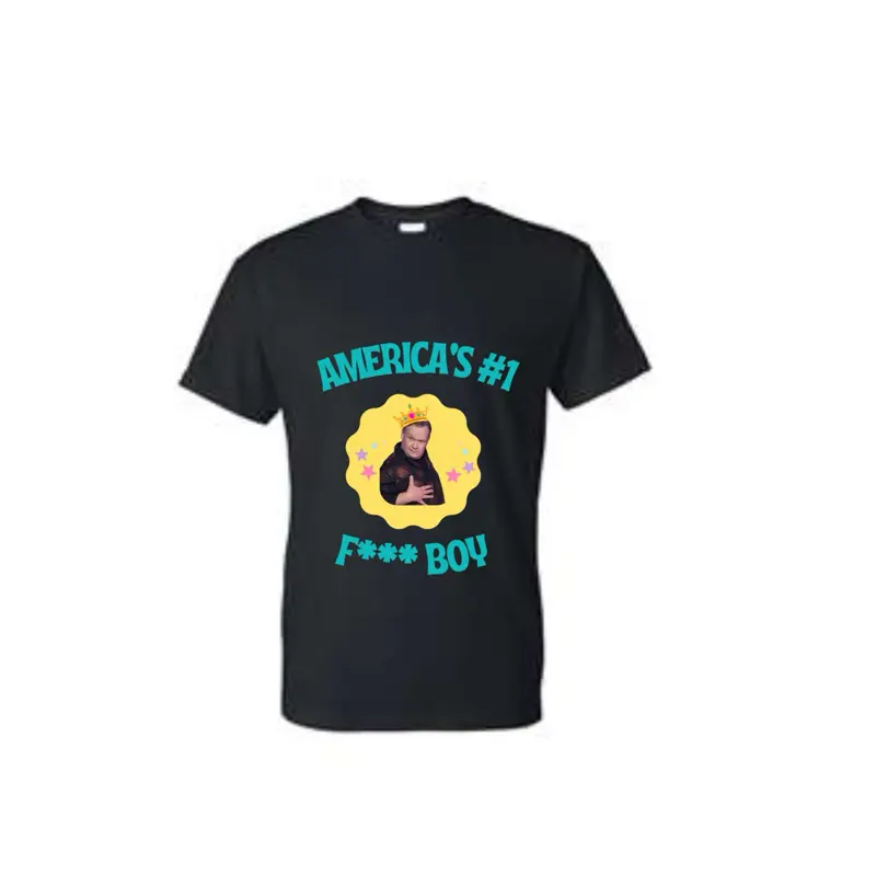 America’s #1 F Boy Unisex T-Shirt in Black! Custom Team Andy and Emma Shortsleeve Tee with Unique Design
