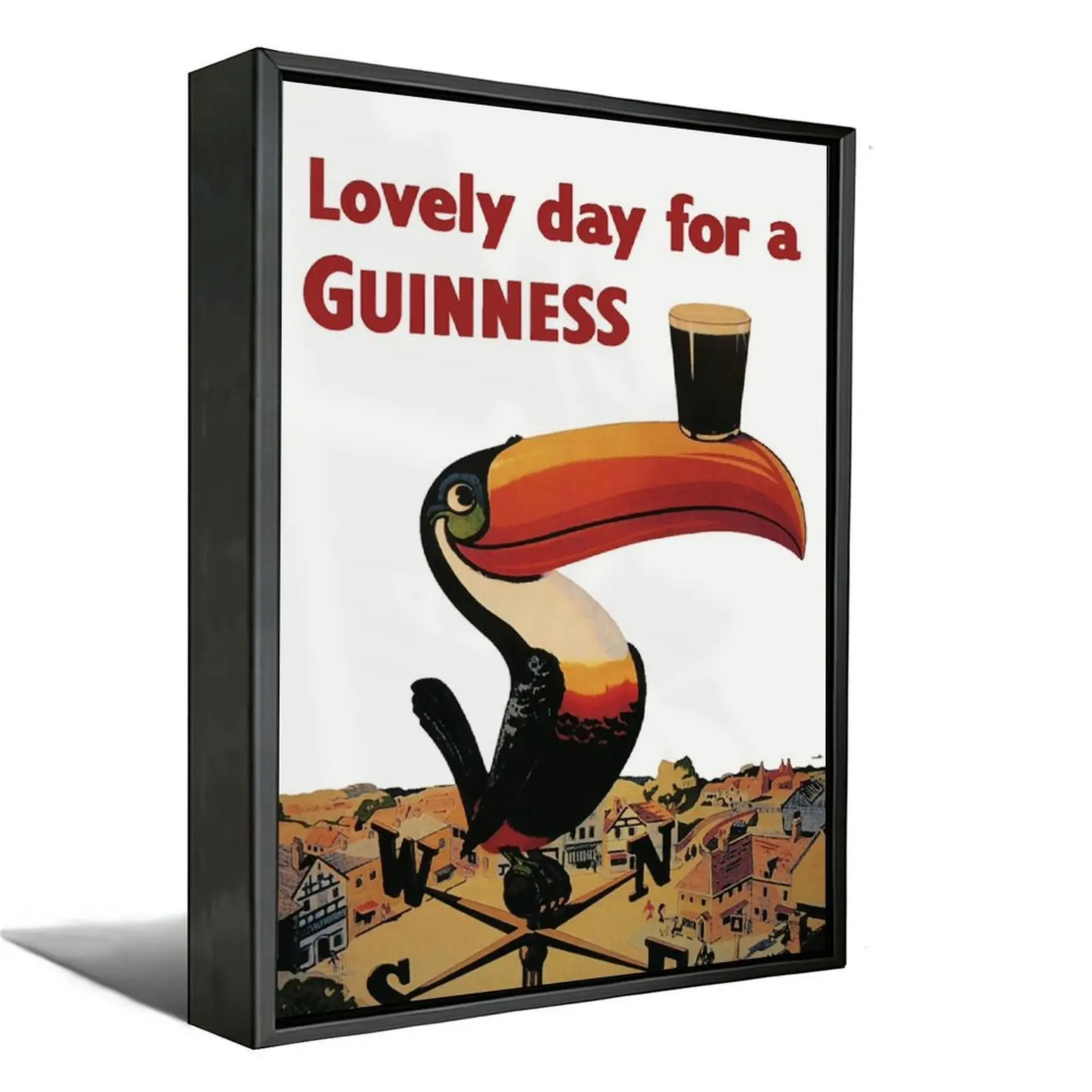 Framed Guinness Toucan Poster, Beer Poster Art, Guinness Beer Poster, Lovely Day for a Guinness, Home Wall Decor, Vintage Afiche Guinness