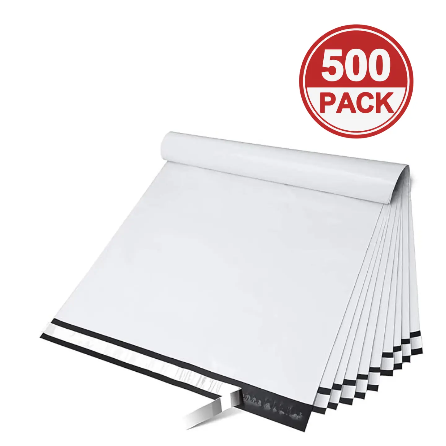 500 Pack Poly Mailers 14.5x19 Inch Bulk Shipping Bags for Clothes, Strong Self Adhesive Shipping Envelopes for Small Business,Waterproof Packaging Mailers Poly Bags for Shipping Mailing Bags White