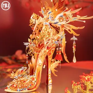 MU x MIAO SPCAE Phoenix Shadow 3D Metal Puzzle Model Mystery Archaeology Beautiful Design Vivid Colors Decoration Ornament Exquisite Art Gift for Birthday Christmas Halloween Intellectual Toy Gift metal  puzzles