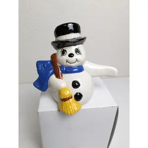 Vintage Ceramic Snowman Shelf Sitter