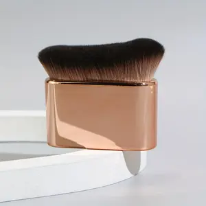 Rose Gold Single Wave Foundation Brush Large Base Multi-Functional for Liquid BB Cream Makeup Application