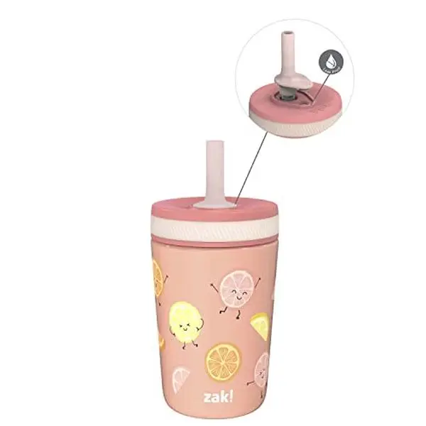 Keep your child happy and hydrated with the Zak Designs Happy Fruit Kelso Tumbler! Durable stainless steel and a spill-proof straw make sip time effortless