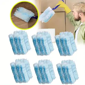 30/60/90pcs Disposable electrostatic dust duster(Excluding handle), dust cleaning tool, Disposable Duster Refill, Blue Duster Replacement Head