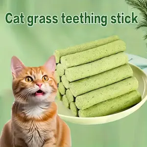 Cat grass treats Cat Natural Grass Teething Sticks 18pcs/bottle, Kitten Chew Stick for Hairball Removal, Dental Care, Increase Appetite cat grass treat hairball control snack stick hair ball oral health
