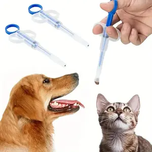 Pet Pill Feeder & Pusher Set, Soft Head Silicone, Precision Dosing, Easy Clean, Portable Design, for Dogs, Cats, Small Pets