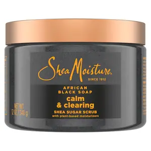SheaMoisture Sugar Body Scrub African Black Soap for healthy, glowing skin African black soap with 24h shea moisture nutrients 12 oz