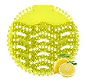 Urinal Screen Deodorizer Anti-Splash Technology Odor Freshener 10/PACK Lemon Scented for Clean Smelling Aroma