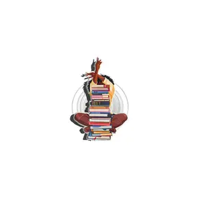 Girl Reads Book Stack Black Queen Magnetic Kindle Grip Pop Socket Phone Grip Kindle Grip Popsocket Bookish Reading, Books, Reader Gift, Book Lover Gift