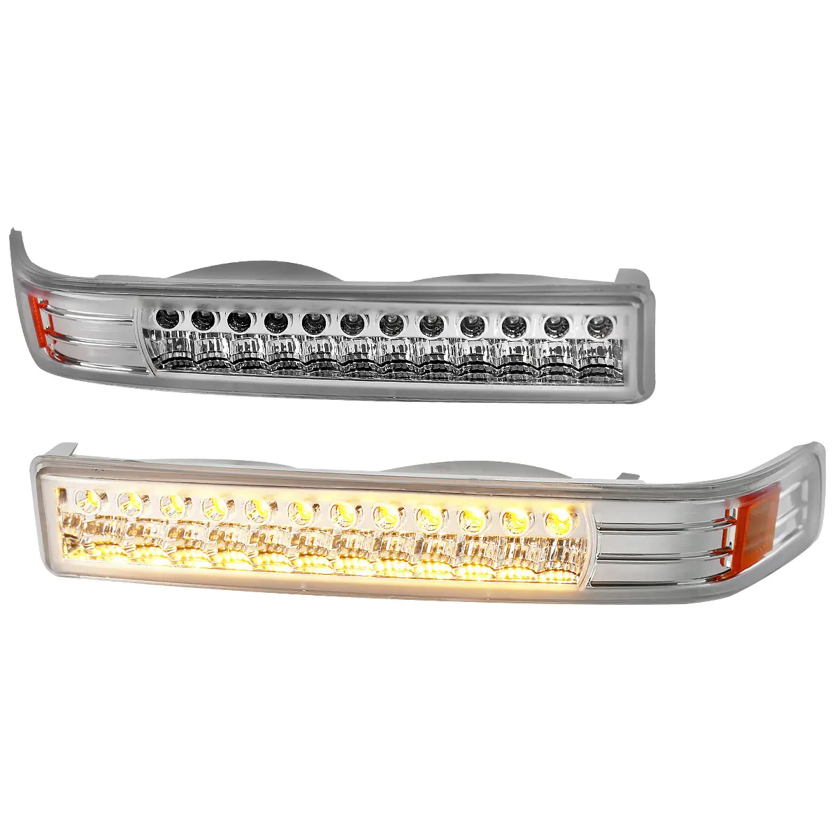 1998-2004 Chevrolet S10/ GMC Sonoma LED Bumper Lights (Chrome Housing/Clear Lens) 1998-2004 Chevrolet S10/ GMC Sonoma LED Bumper Lights (Chrome Housing/Clear Lens)
