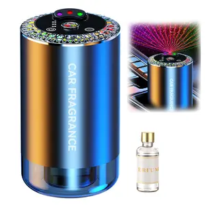 【New Airfreshener Starlight In Car Roof】Smart Car Air Freshener,5 Adjustable Modes, Star Projector Ambiance Roof and RGB Running Light,Auto On/Off,Rechargeable Aroma Diffuser with 50ml Fragrance Oils, Car Accessories