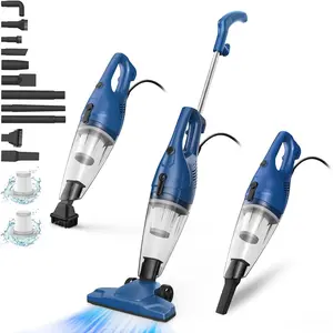 12-in-1 Corded Vacuum Cleaner 15Kpa Power, Lightweight Stick Design, Washable HEPA Filter, Converted to Handheld for  & Carpet Use