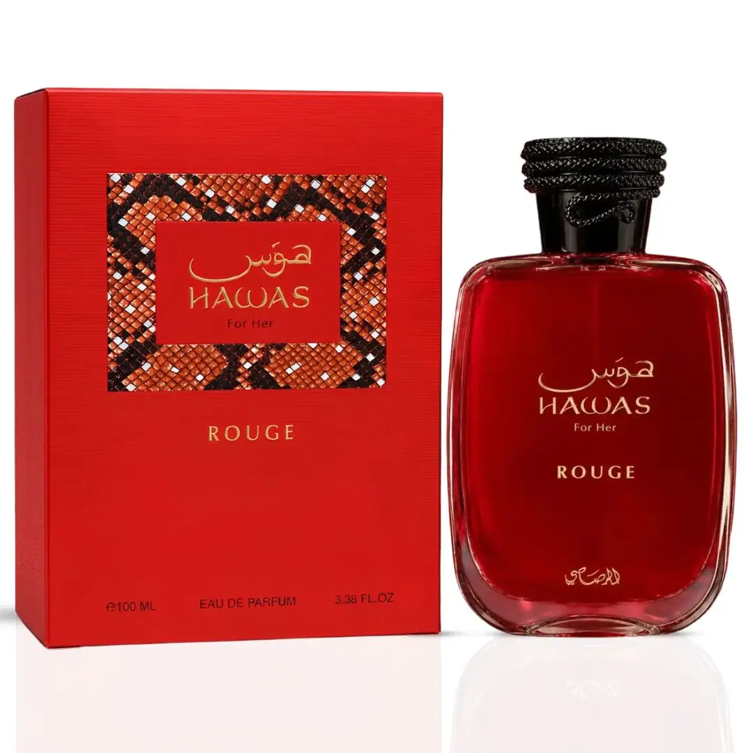 Hawas Rouge Eau de Parfum Spray 100ml (3.4 oz) by Rasasi Hawas Rouge Eau de Parfum Spray 100ml (3.4 oz) by Rasasi