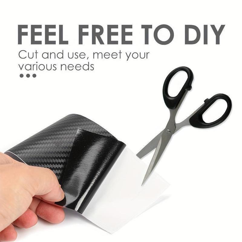 Carbon Fiber Pattern Car Sticker, 1 Roll Multi-functional Waterproof Car Body Sticker, Universal car sticker, Anti-scratch Car Decorative Sticker for Car Door, Car Body, Car Interior