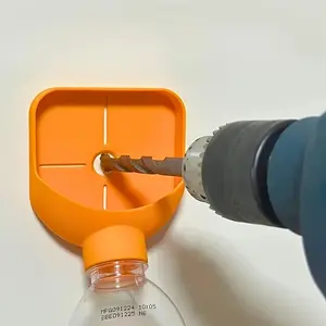 Durable Plastic Drilling Dust Collector - Waterproof, No Assembly Needed | Efficient Multifunctional Drill Bit Accessory for Home Improvement Projects, Easy to Install and Clean, Durable Drill Bit Accessories, Drill Bit Holder | Orange Drill Holder | Dura