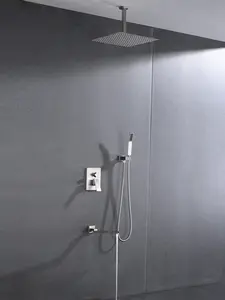 Hdmw  Durable Ceiling Mounted Shower System Combo Set with Handheld and 16"Shower head